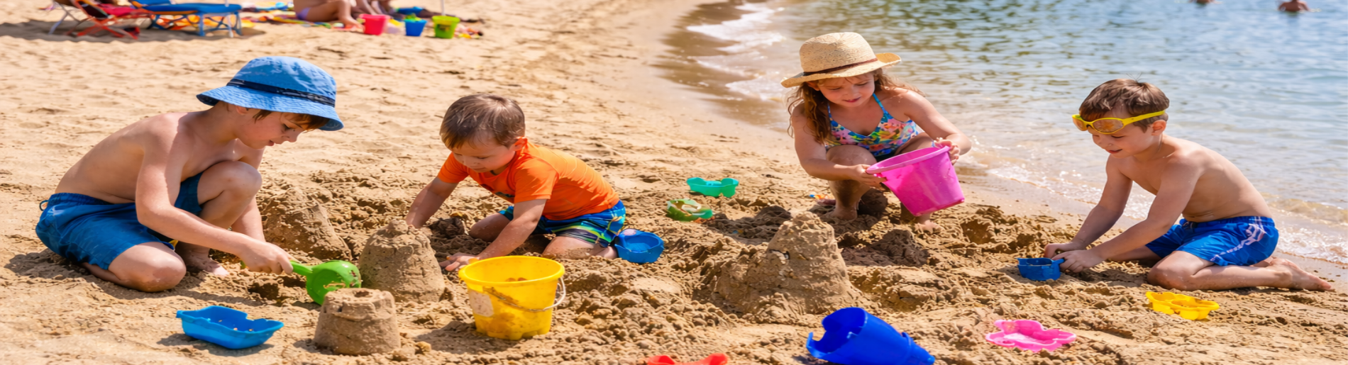 kids playing on beach