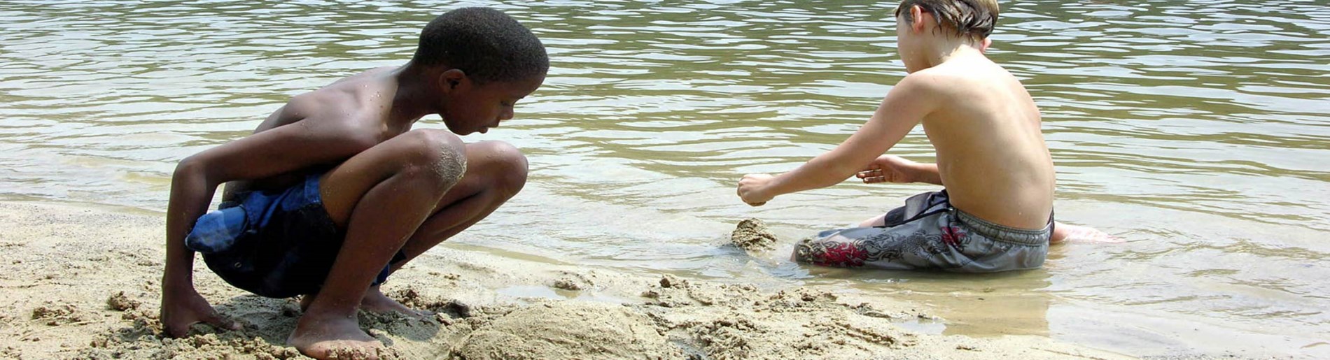 kids playing on beach