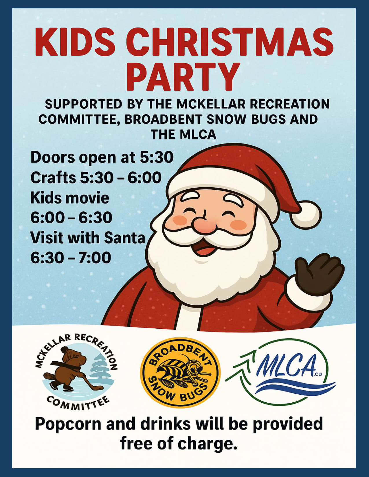 kids christmas party poster