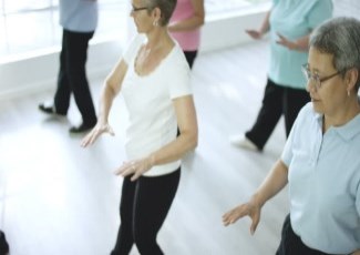 seniors doing tai chi