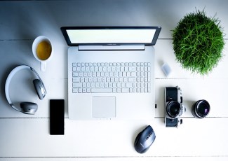 computer on desk