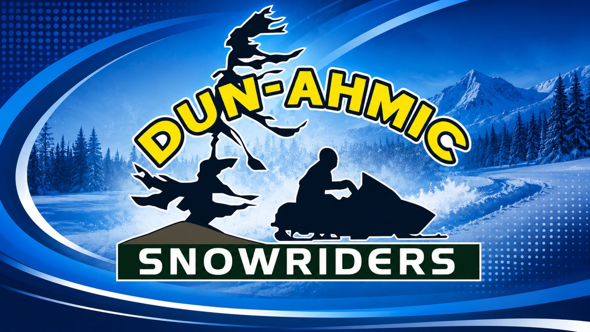 Snowmobile club graphic design banner