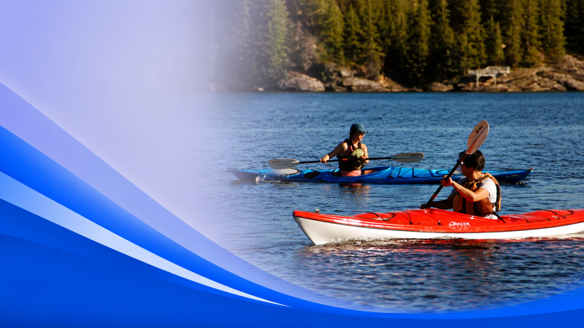 Kayaking on a serene lake