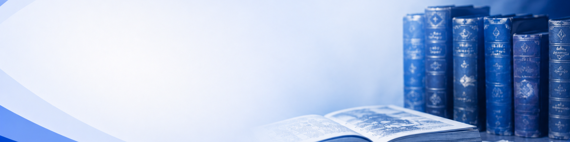 Elegant blue & white academic design