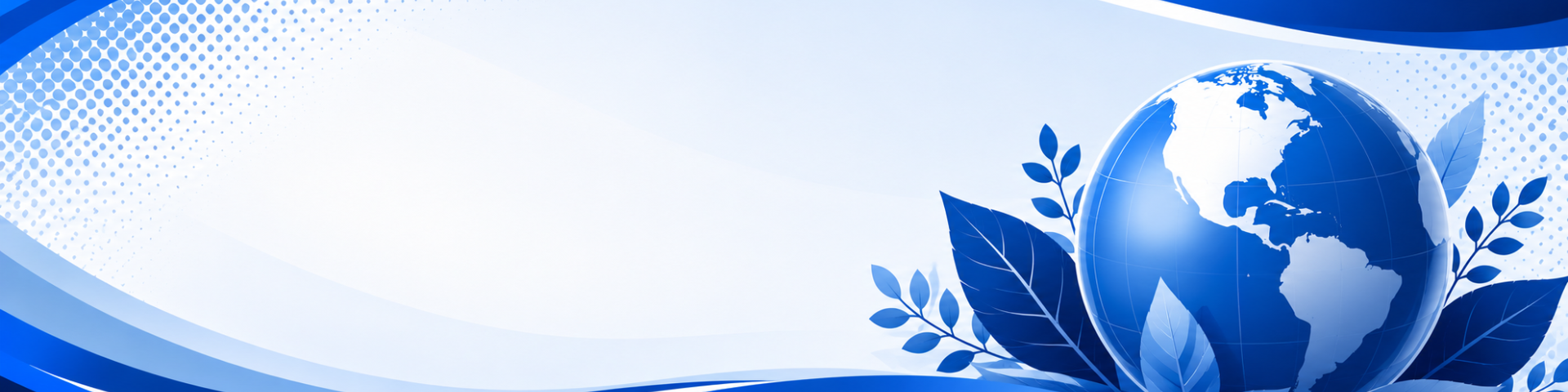 Eco-friendly corporate design with globe and leaves